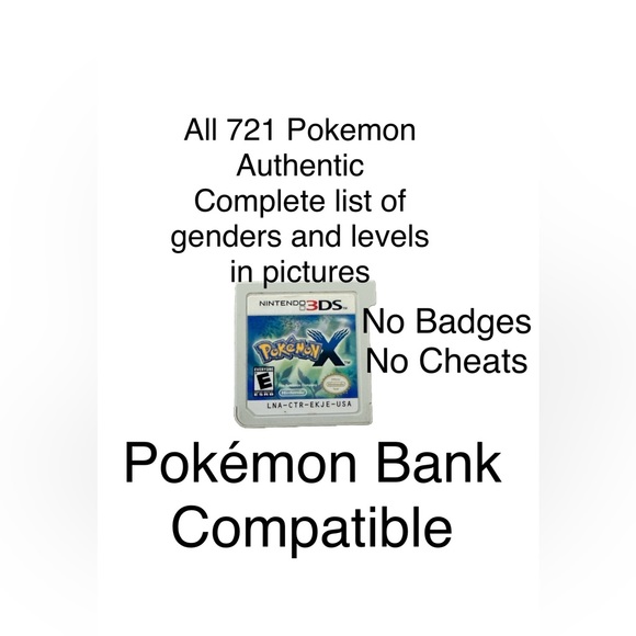 Pokemon X Loaded With All 721 + Legit Event Pokemon Unlocked - Picture 1 of 12